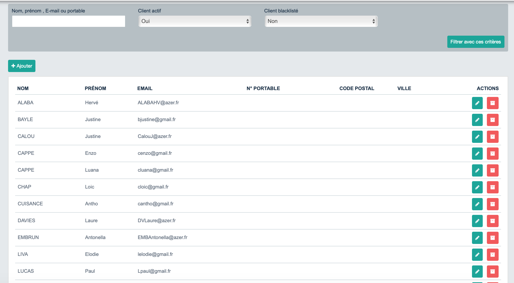 Fichier client complet