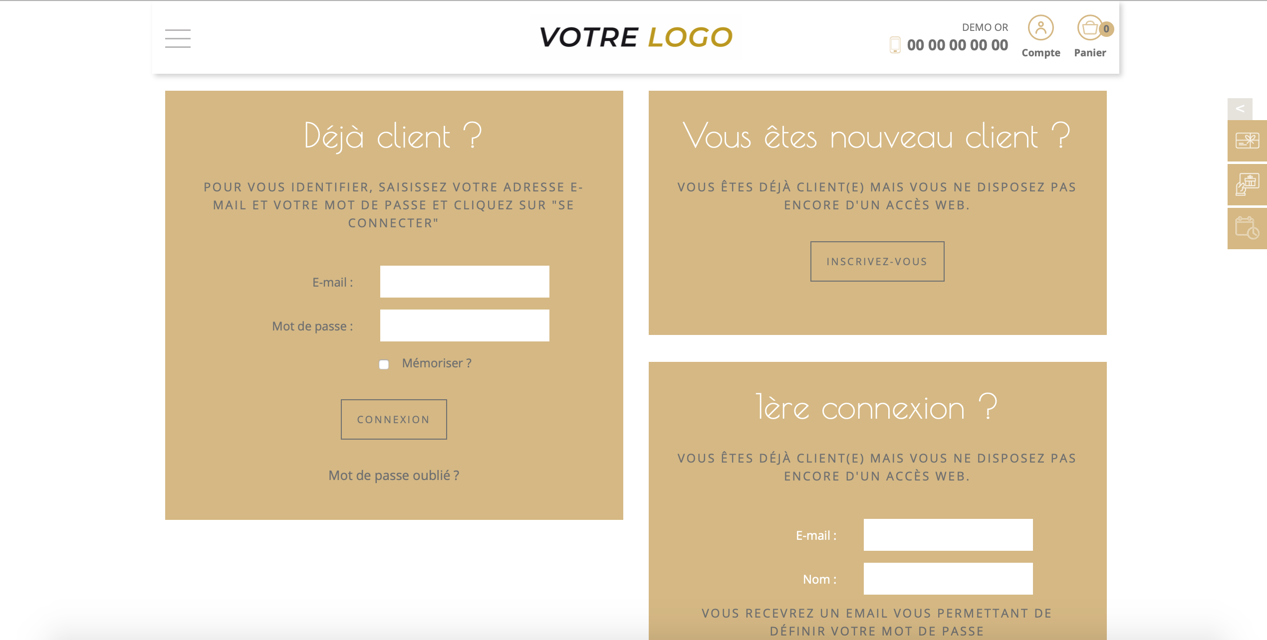 Création d'un compte client a chaque achat sur le site marchand.