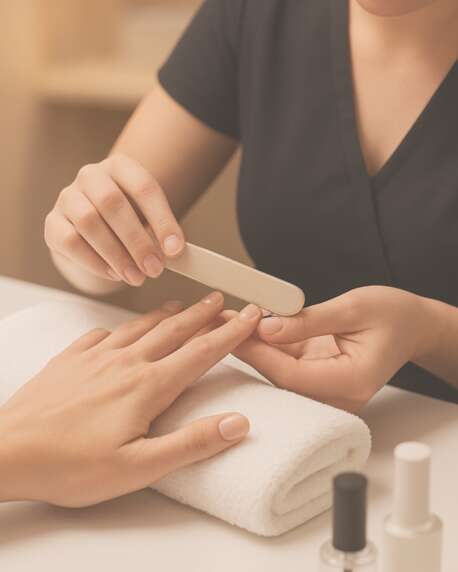 Soin bien-être Soin des mains + pose de vernis semi-permanent french