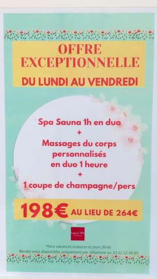 Soin bien-être Offre semaine en duo